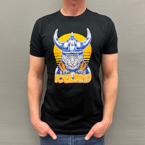 Cat Viking - T-shirt - Black
