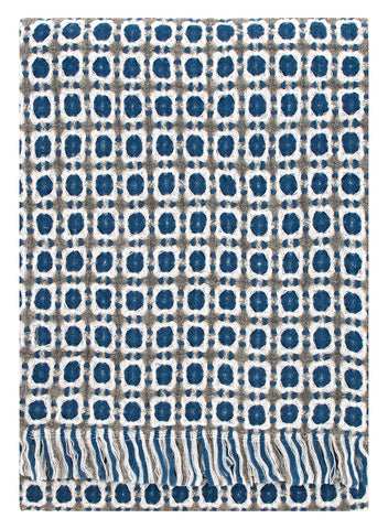 Corona - Wool Blanket from Finland- Rainy Blue