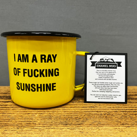 Ray of Fucking Sunshine - Yellow Camping Mug