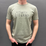 Reykjavik Iceland Rune Font - T-Shirt - pistachio