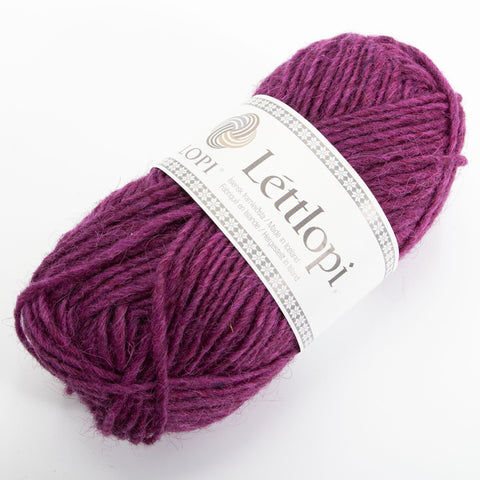 Létt Lopi - Icelandic Wool Yarn - 1705 - lambagras/royal fuchsia