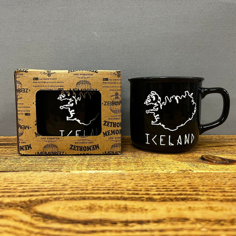 Iceland Runeletter - Mini Mug - Black