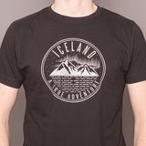 Iceland, a true Adventure - T-Shirt - Black/Silver Print