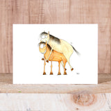 Postcard - Horseriding - Idontspeakicelandic
