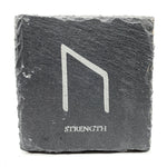 Strength - Viking Rune - Slate Coaster