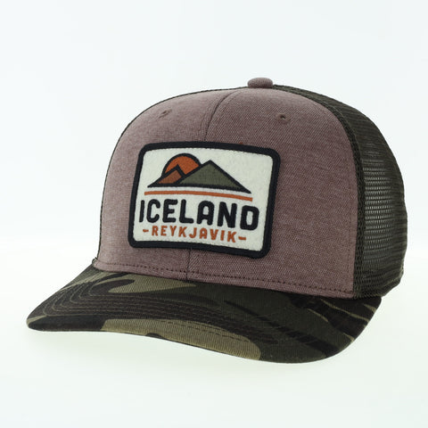 Iceland Reykjavik Trucker Cap - Camo/Brown