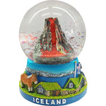 Snowglobe - Volcano with Red Glitter - 45mm