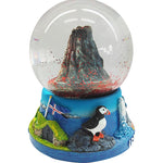 Snowglobe - Volcano with Red Glitter  - 65 mm