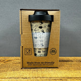 Doodles - rPET Travel Mug - with non-slip silicon sleeve