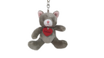 Grey Cat Keyring 9cm - Plush Toys