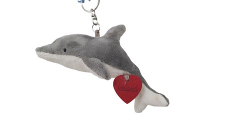 Grey Dolphin Keyring 13 cm - Plush Toys