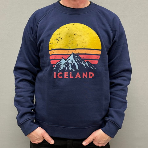 Unisex Sweatshirt- Iceland Sun - Navy