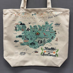 Tote Bag - 12 oz Heavy shopper - Iceland Map