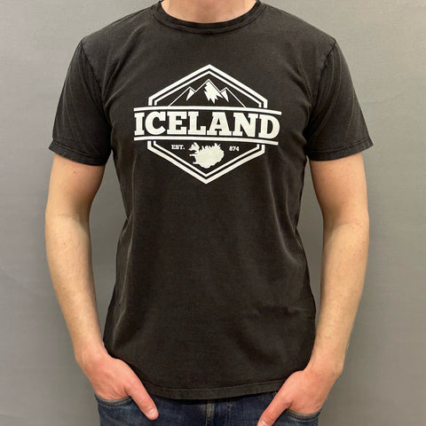 Iceland Mountains - T-shirt - Stonewash Dark gray