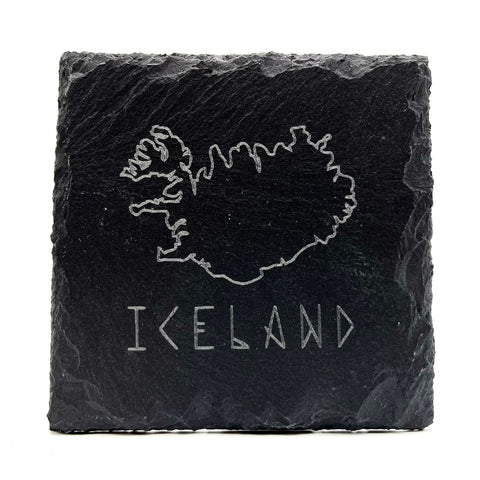 Iceland Runeletter - Slate Coaster