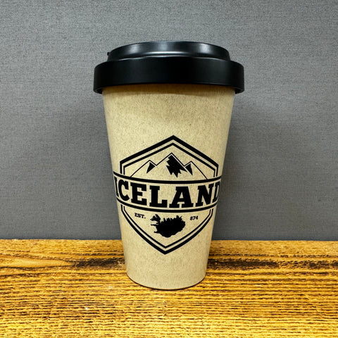 Iceland Mountains - rPET Travel Mug - with non-slip silicon sleeve