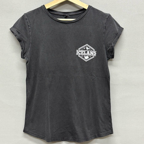 Mountains Badge - Women's T-shirt - Stonewash Black