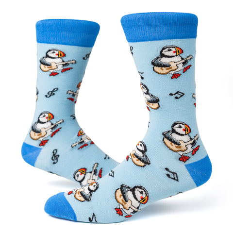 Puffin Guitar Socks - Blue