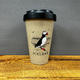 Puffin Iceland - rPET Travel Mug - with non-slip silicon sleeve