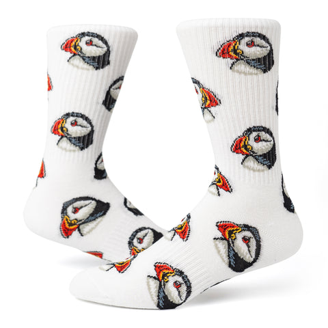 Puffin Seamless Sport Socks - White