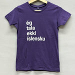 <transcy>Ich spreche kein Isländisch - Damen T-Shirt - Lila</transcy>