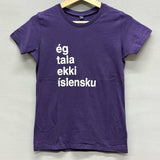 <transcy>Ich spreche kein Isländisch - Damen T-Shirt - Lila</transcy>