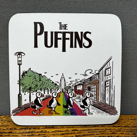 THE PUFFINS - Set of 6 Cork Coasters
