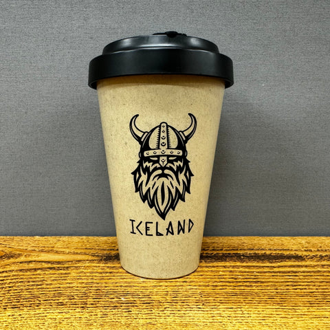 Viking Iceland - rPET Travel Mug - with non-slip silicon sleeve