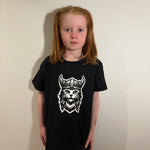 Cat Viking - Kid's T-shirt - Black