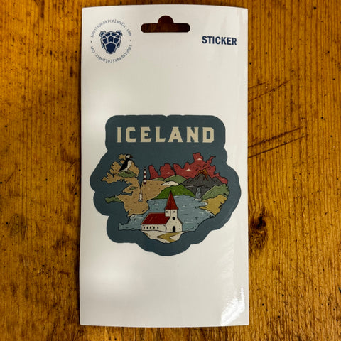 Iceland Map - Sticker