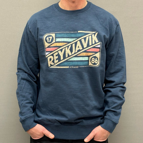 Unisex Sweatshirt- Reykjavik Mix Tape - Blue