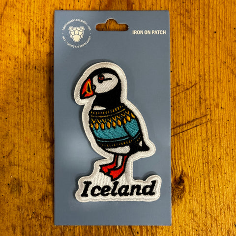Puffin in a Wool Sweater - Iron on Patch