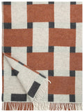 Punos - Wool Blanket from Finland- White / Cinnamon / Black
