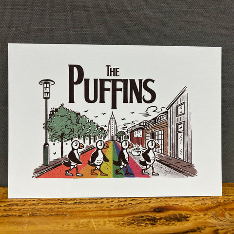 Postcard - The Puffins