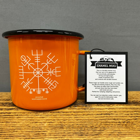 Wayfinder Rune - Camping Mug - Orange