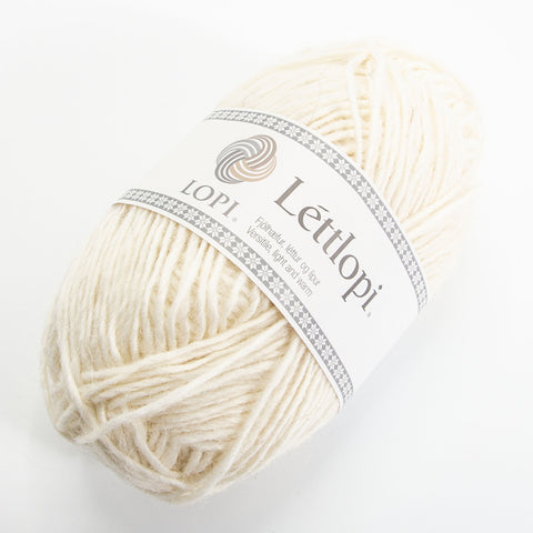<transcy>Létt Lopi - Isländisches Wollgarn - hvítur / weiß - 0051</transcy>