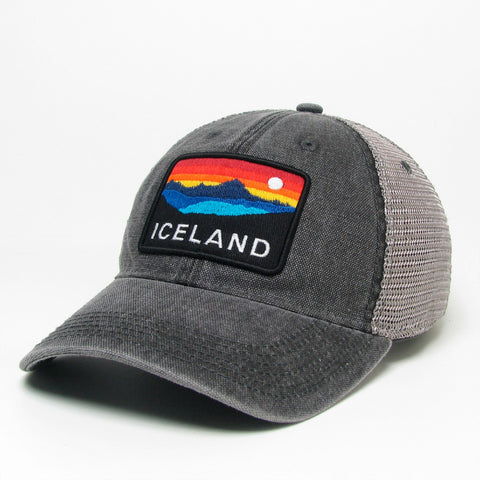 Trucker Dashboard Cap - Iceland Horizon - Black/Grey