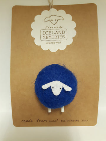 Iceland Memories Felted Sheep Pin Wool