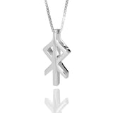 Alrun - Silver Bindrune - Necklace - Heart - Idontspeakicelandic
