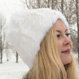 Rabbit Fur - Knit Hat - White - Idontspeakicelandic
