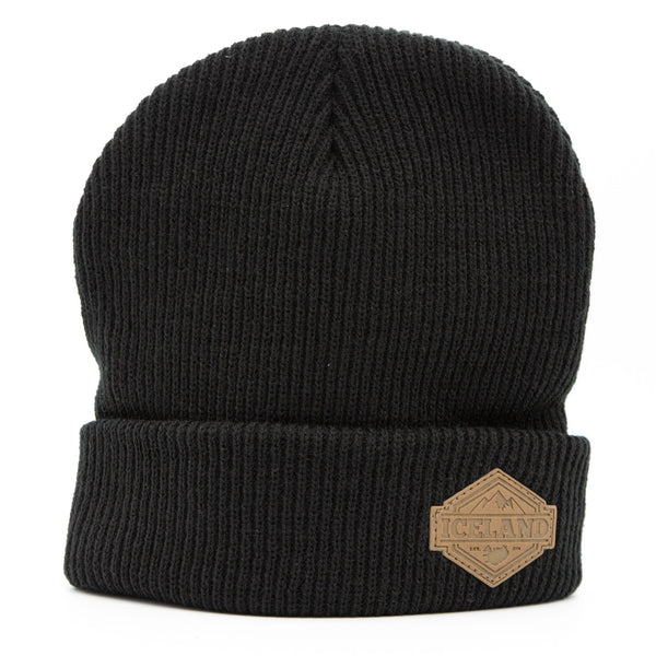 ★OY★ LEATHER PATCH BEANIE - BLACK★正規品/韓国直送料込 Beanie_Black_LP_mountains_600x