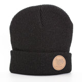 Beanie - Leather Patch - Iceland - Black - Idontspeakicelandic