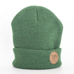 Beanie - Leather Patch - Iceland - Green - Idontspeakicelandic