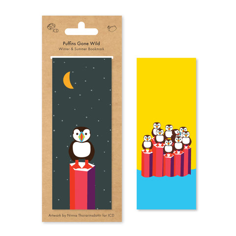 ICD -  Magnetic Bookmark - Puffins Gone Wild