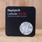 Reykjavik Latitude - Set of 6 Cork Coasters - Idontspeakicelandic