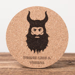 Drink Like a Viking - Set of 6 Cork Coasters - Idontspeakicelandic