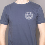 Dive Into It Badge - T-Shirt - Denim Blue