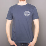 Dive Into It Badge - T-Shirt - Denim Blue