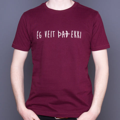 I don't know (Icelandic) - T-Shirt - Maroon - Idontspeakicelandic