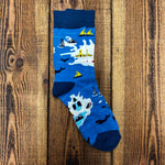 Socks - Iceland Map - Blue